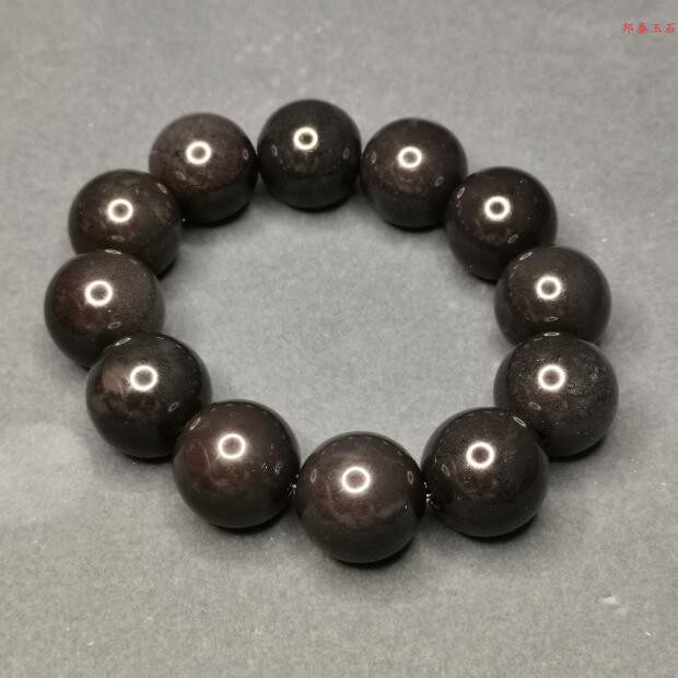 Guilin new jade dragon wins chicken blood stone black king kong men's hand string beads natural jade original stone power week direct sales