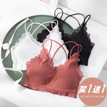 Underwear female beauty back sling Internet celebrity hot style tube top wrap chest non-magnetic iron-free college entrance examination students high school girls bra bra