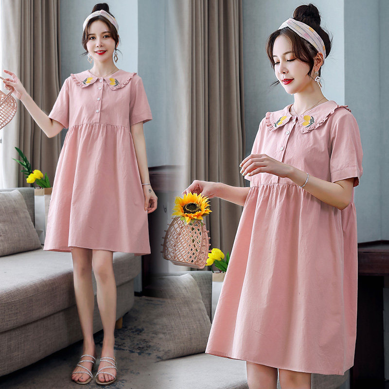 Pregnant Woman Summer Dress Foreign Dress 2021 New Gestational Woman Dress Summer Suit Nets Red Fashion Pregnant Woman Skirt Summer Blouse