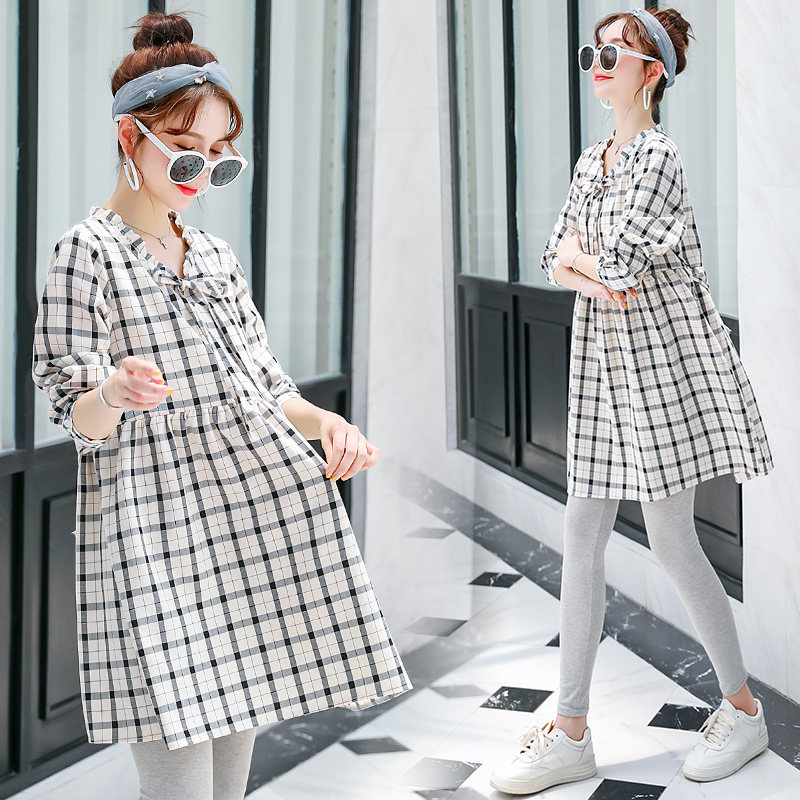 Pregnant women's spring clothing suit fashion models 2022 new breast-feeding pregnant women foreign clothing spring blouses for pregnant women's skirts