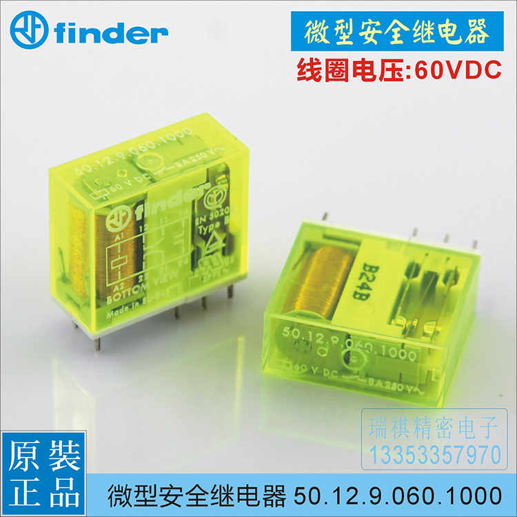 50 12 9 060 1000 Italy Finder Safety Relay DC60V8 Foot