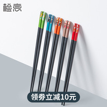  Japanese-style alloy chopsticks household high-end non-slip and mildew-proof one person one chopstick family meal set high temperature resistant Kuaizi