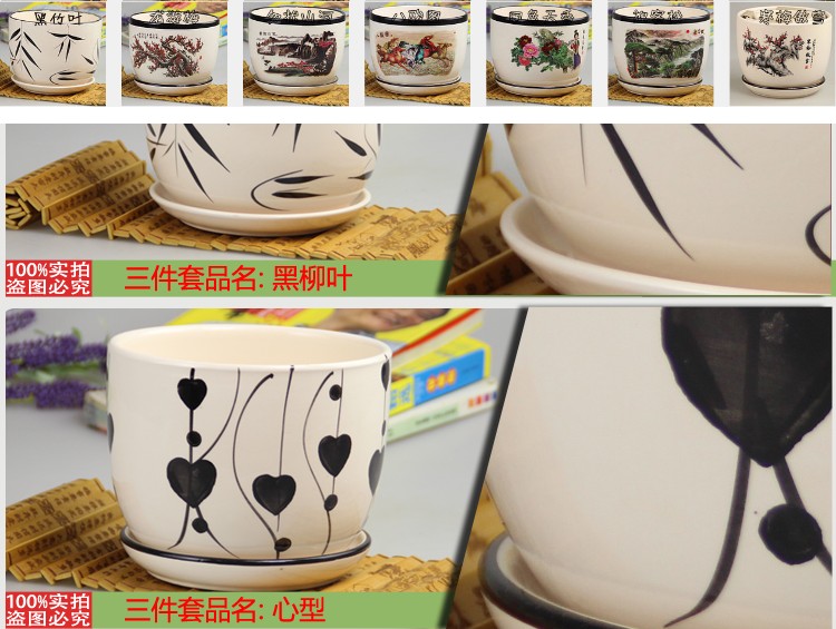 Bình gốm cực lớn Bình sứ màu trắng lọ có khay Jingdezhen kích cỡ đa dạng - Vase / Bồn hoa & Kệ lọ hoa tay phật