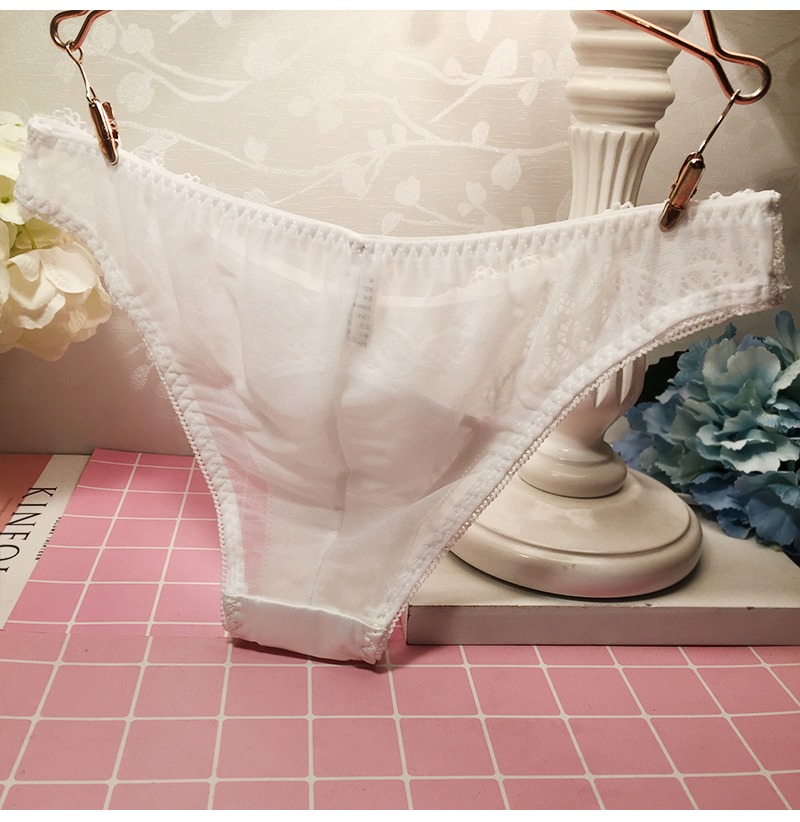 Thời trang satin thoải mái trong suốt đồ lót ren của phụ nữ nóng bỏng cám dỗ T quần ít phụ nữ thong đầu thấp eo - G-string quan lot nam