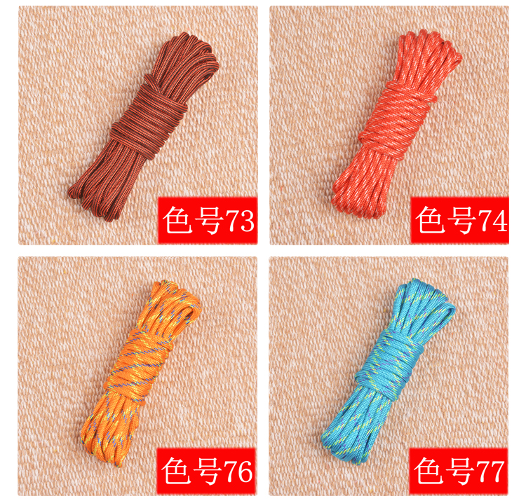4MM dây dù dệt tay Vòng tay dây thừng DIY vòng đeo tay vật liệu gói ngụy trang dây thừng nhiều màu dây đeo tay 7 lõi - Vòng đeo tay Clasp vòng tay vàng 18k