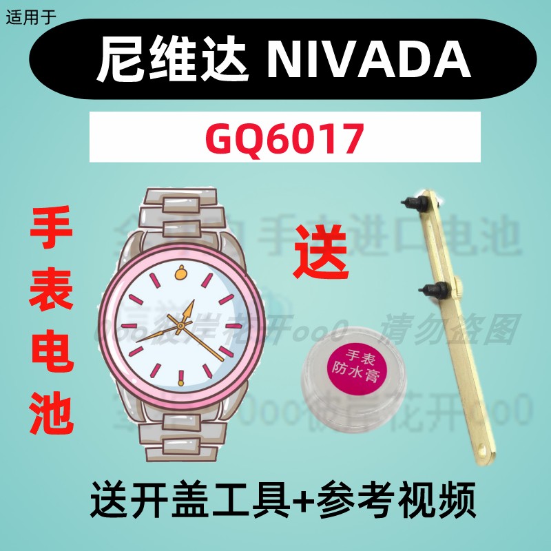 Suitable for Niveda NIVADA Handwatch Imports Private ultra-thin electronic GQ6017 original button BATTERY 3