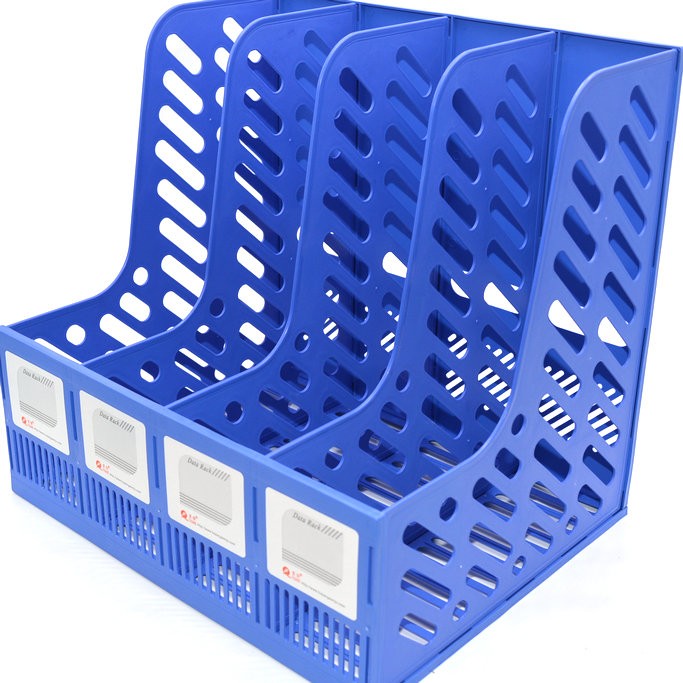 Fuqiang four-grid file column model FQA648 plastic file rack A4 four-file combination data finishing rack