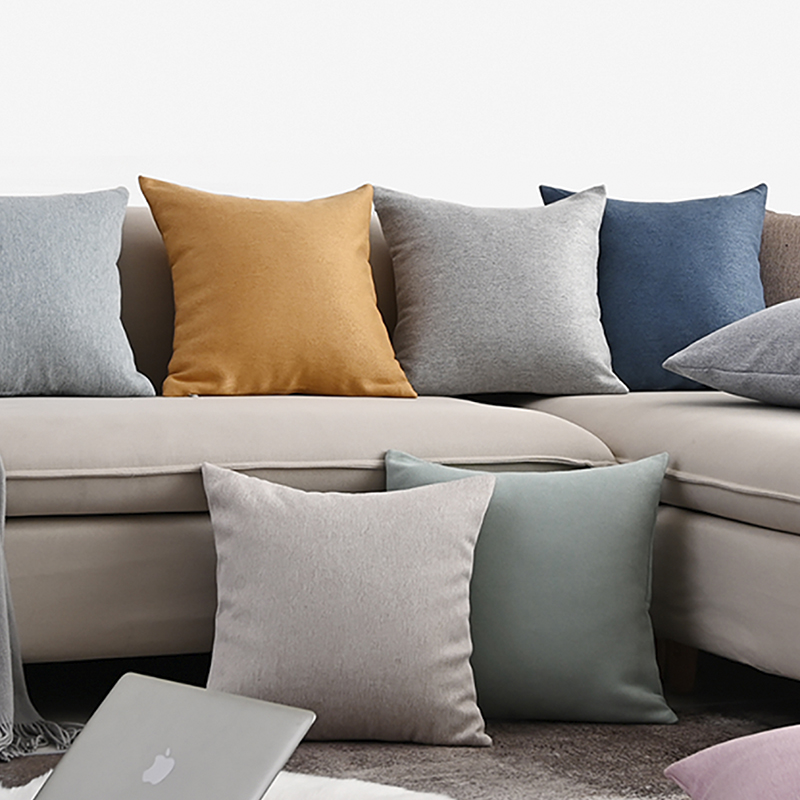 Nordic pillow cushion sofa cushion office lumbar square back cushion velvet pillow cover without core