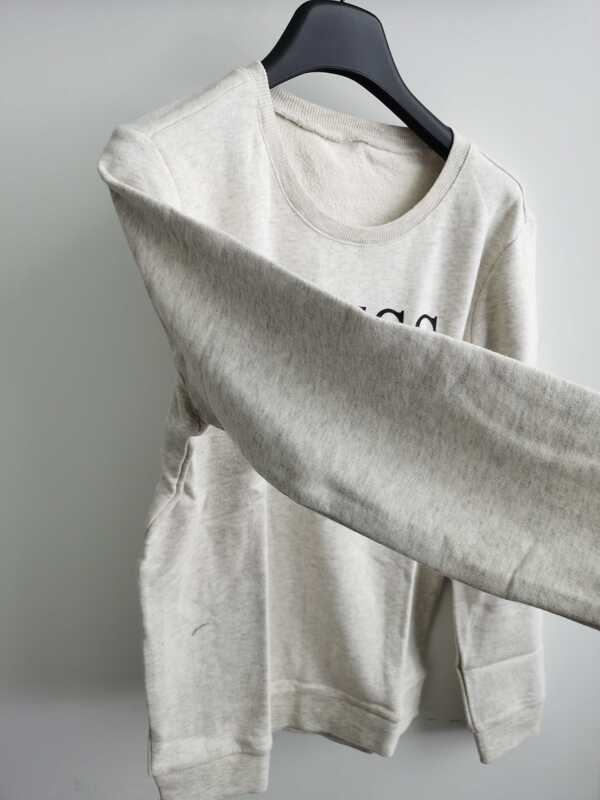 Authentic Cotton Looped T-Shirt with Long Sleeves