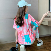  Sports suit womens summer 2021 new trend brand large size fat mm casual slimming age reduction fashion fried street two-piece suit