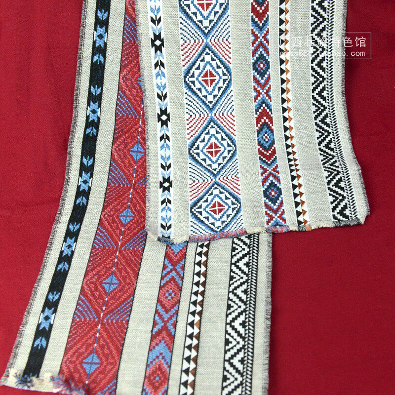 Guangxi March Three Nationalities Decorative Fabric School Office Activities Zhuangjin Long Cloth Strip Hanging Fabric Cotton