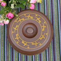 Selling Guangxi intangible cultural heritage Qinzhou Nixing pottery Zhuang brocade pattern tea can large ethnic business gift