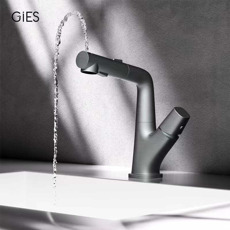 Gies Basin Faucet Pull-Out Hot and Cold Minimalist Washbasin Faucet Multifunctional Swivel Bubble Water Mouthwash Gies Basin Faucet Pull-Out Hot and Cold Minimalist Washbasin Faucet Multifunctional Swivel Bubble Water Mouthwash