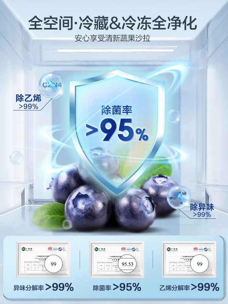 Ronshen Rongsheng BCD-529WD18HP Two-door Double Door Plason Plasma Visarcation Wind Cool Frost-free household refrigerator