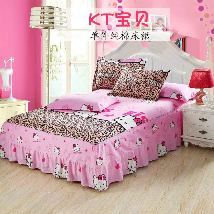 Bộ đồ giường trẻ em cotton dễ thương hoạt hình bé trai 100% cotton trải giường đơn nữ 1.8 1,5 m 1,2m giường - Váy Petti