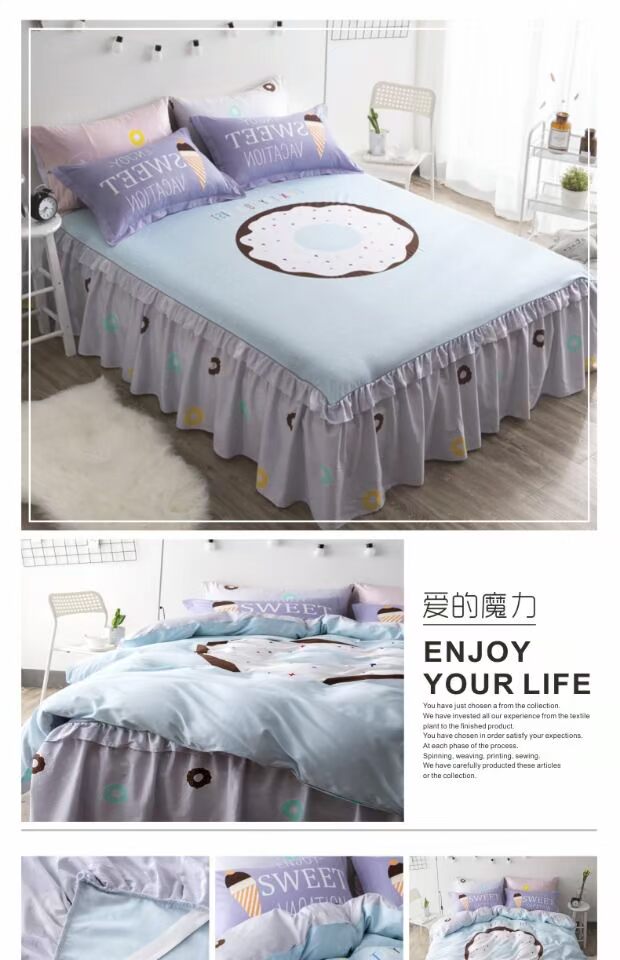Khăn trải giường bằng vải bông trải giường đơn xù đơn 1,5 / 1,8 m đôi Simmons nệm bọc giường bông - Váy Petti váy giường