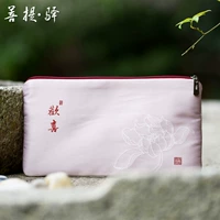 Zen vừa điện thoại di động túi phong cách Trung Quốc ví tiền dệt thủ công ly hợp túi đeo