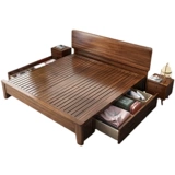 Ультра большой кровать 200 × 220 Умнозился двухметер двухметер Без деревянного двукратного двуспального кровати 2 мм x2 М.