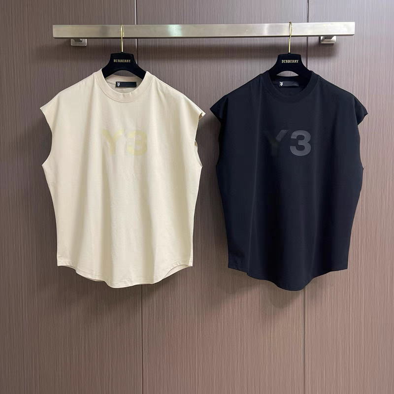 Al Studios New Trendy Brand Y3 Simple Printed Round Neck Sleeveless T-Shirt Men's Loose Sports Vest