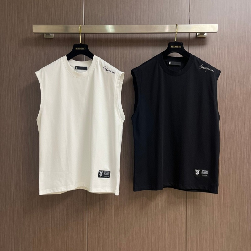 Al Studios Summer New Trendy Brand Y3 Simple Printed Round Neck Sleeveless T-Shirt Men's Loose Sports Vest