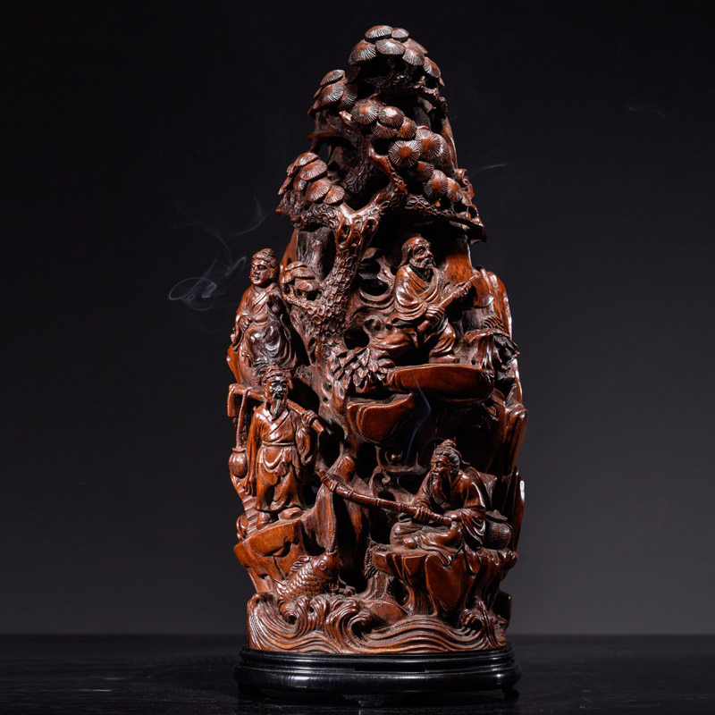 老竹子精工雕刻渔樵耕读熏香炉,收藏爱好者的挚爱?🌿-竹雕/竹制品-淘宝好物网