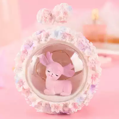 A deer accompanied by night light ornaments children's sleep lamp creative bedroom decoration lamp dream girl heart gift