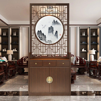 Chinese style screen partition Living room Xuanguancabinet Solid wood minimalist modern entrance to the family Art Custom shoe cabinet