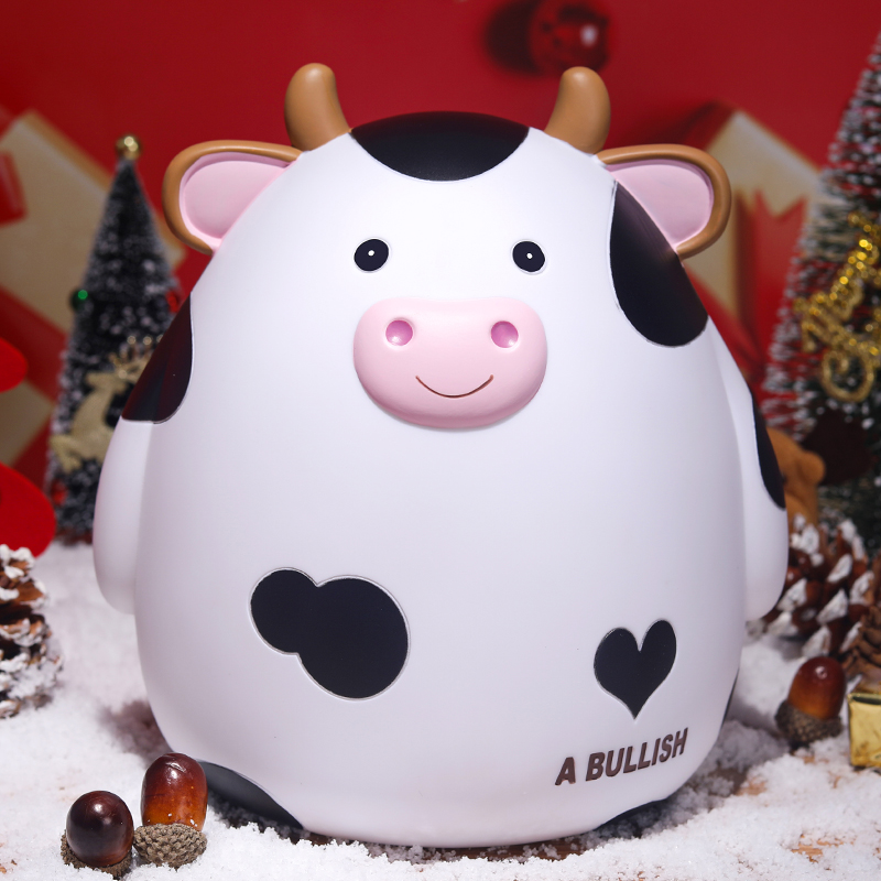 2021 Year of the Ox creative twelve Zodiac cattle piggy bank children boys and girls Anti-fall large capacity savings piggy bank
