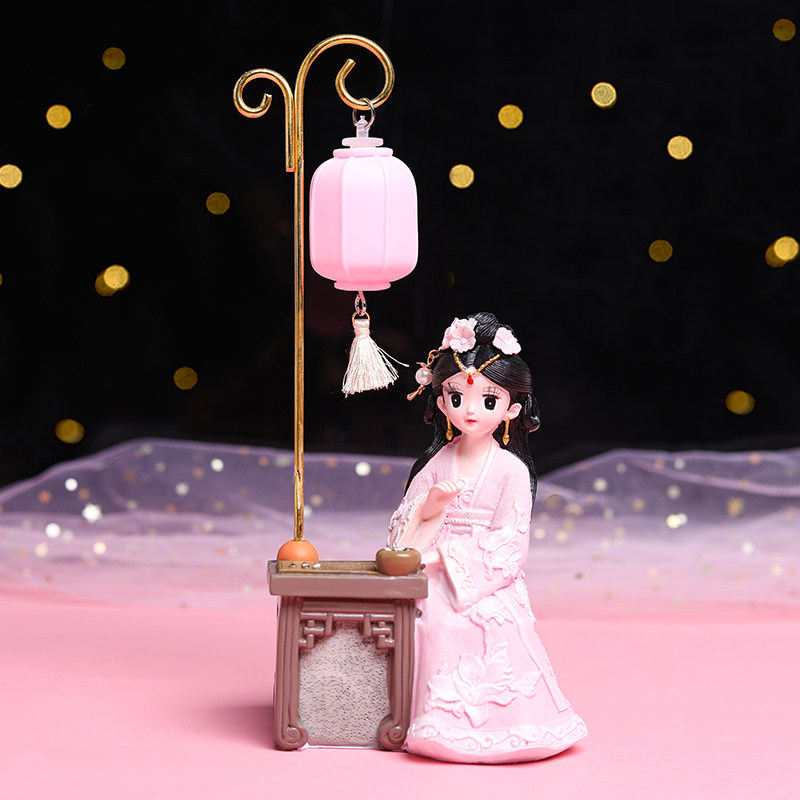 Creative piano chess painting and calligraphy ancient style bedroom night light girl heart dream sleep light eye protection birthday gift decorative light