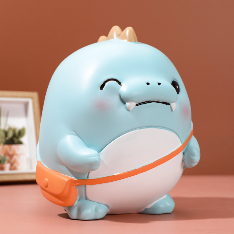 Little dinosaur piggy bank children girls boys cute piggy bank 2021 new net red creative money tube