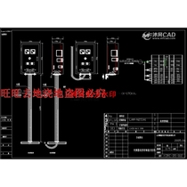 Control box installation next to the frequency converter cad drawing water conservancy project cad drawing dwg source file