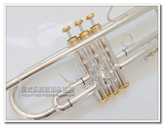 Bach Commemorative Edition Professional Performance-Grade Silver-Plated Bach Trumpet Instrument 190S43W2 B Flat Imported Tube Body