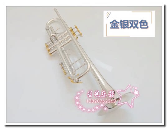 Bach Commemorative Edition Professional Performance-Grade Silver-Plated Bach Trumpet Instrument 190S43W2 B Flat Imported Tube Body
