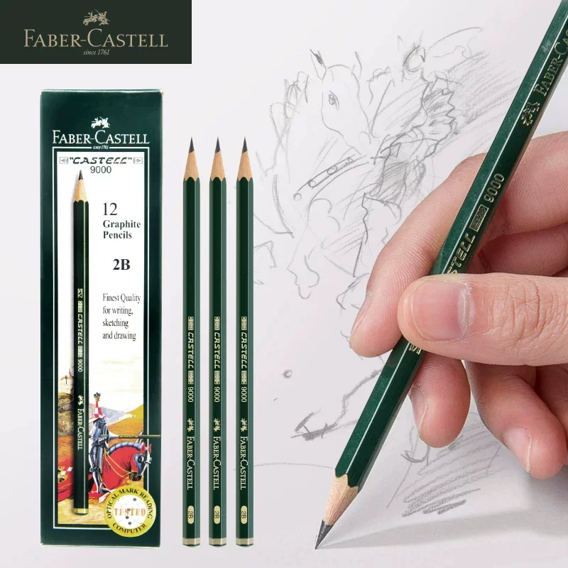 Германия Faber-Castell графитный карандаш Sketch Pencil 9000 для рисования и эскиза, профессиональная оценка, комбинированный карандаш