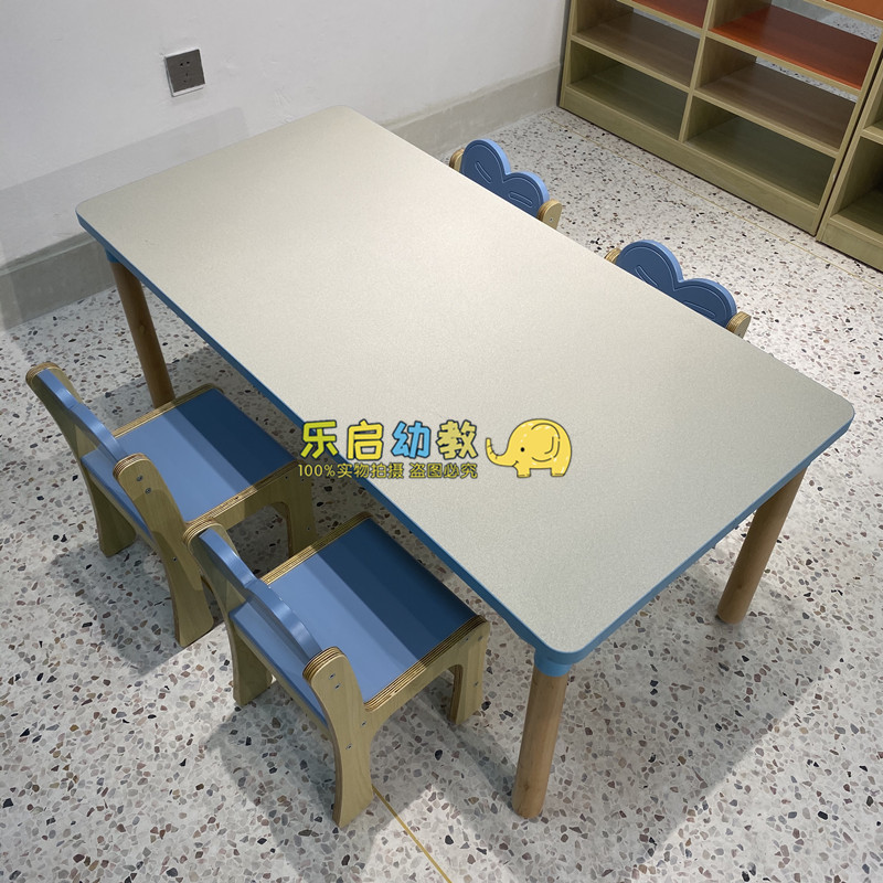 Kindergarten Children Learn Six Rectangular Table Early Education Center Baby Learning Desk Training Course Writing Painting Desk-Taobao