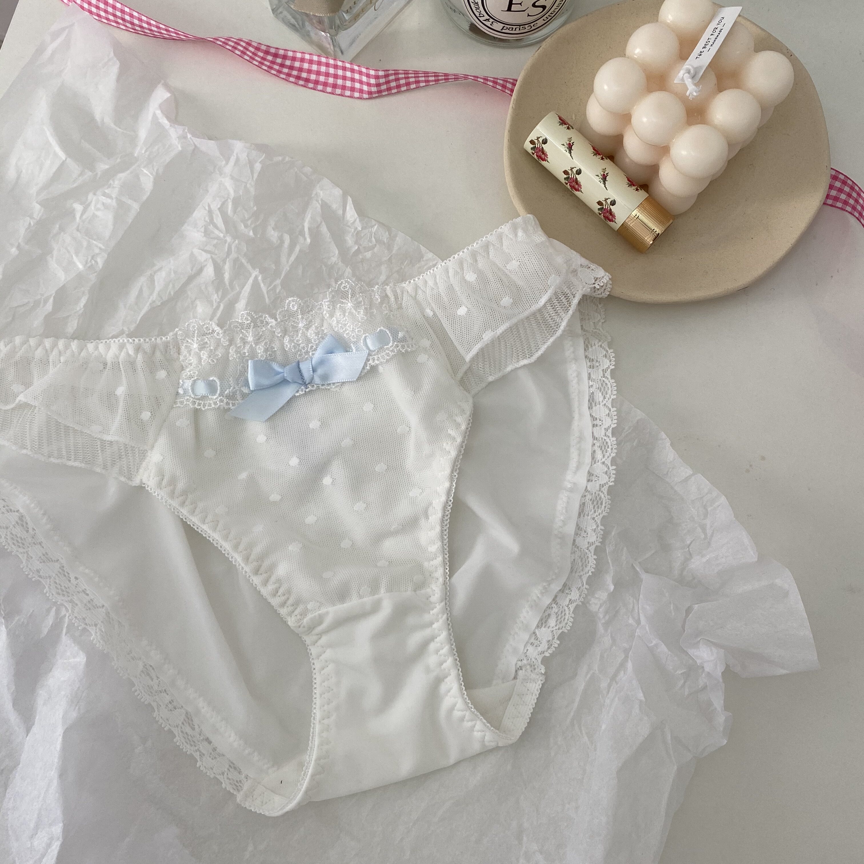 Happy every day, the breath of a little princess Japanese cute ribbon ladies underwear lace briefs 027