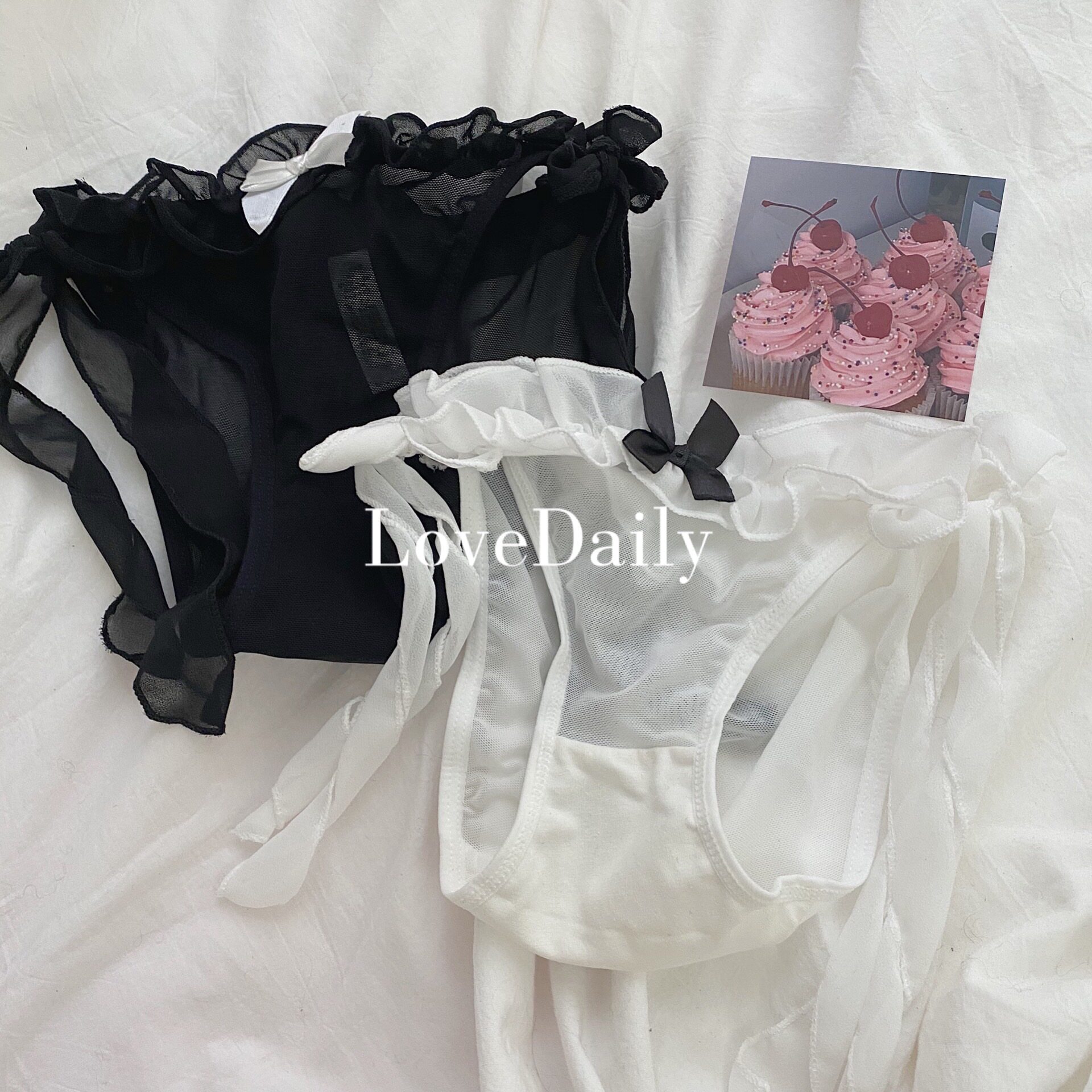 Happy Everyday Strap Low Waist Briefs Panties Lace Sexy Panties 075