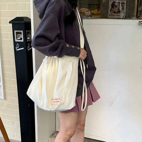 Японская вместительная и большая спортивная сумка, универсальная сумка через плечо, нейлоновая сумка на одно плечо, на шнурках