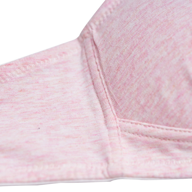 Three shots Bailian cotton three-stage no-rims student development period thin mold cup girl bra