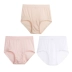 Ba khẩu súng quần lót của phụ nữ cotton cao eo tóm tắt kích thước lớn mùa thu và mùa đông cơ sở cotton tóm tắt của phụ nữ [3 nạp] đồ lót xuất khẩu Eo cao