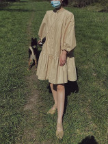 Spot Stories 0862842 lantern sleeve collar doll dress loose 0862842001