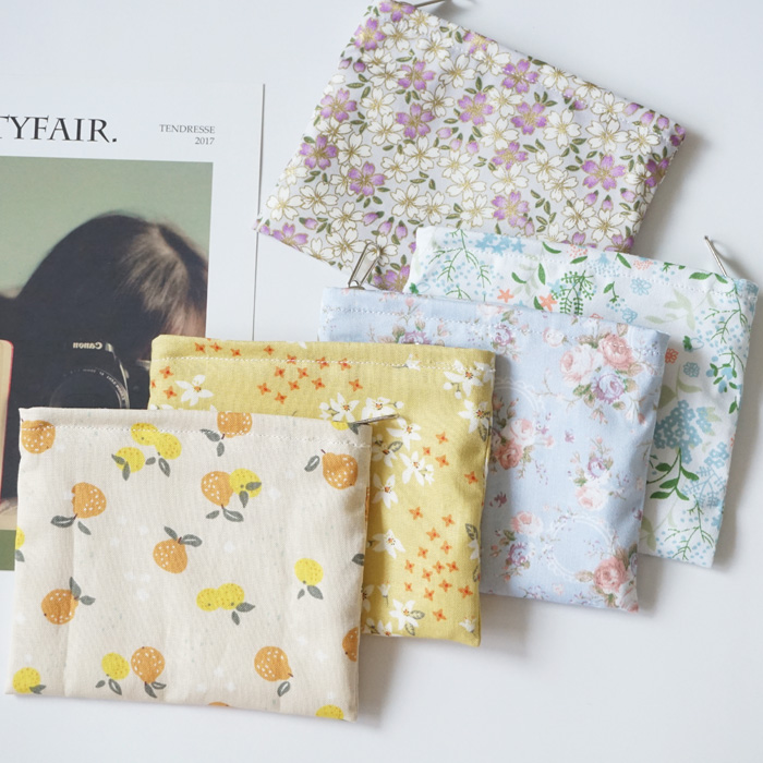 Cute fabric coin purse cotton soft cloth small wallet mini ID card bank card bag coin earphone storage bag