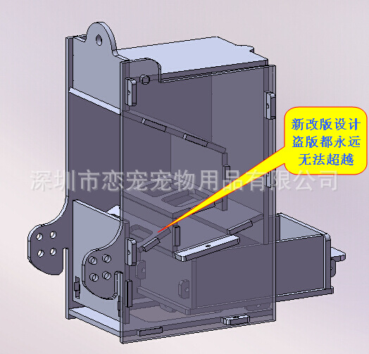 Manufacturer supplied acrylic anti-splash automatic feeding machine baiting parrot small bird station stick drawer style
