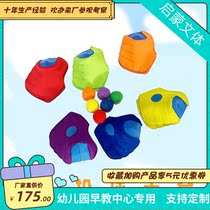 Early childhood teaching training equipment 6 colors pitching gloves throwing class catching ball practice gloves teaching toys