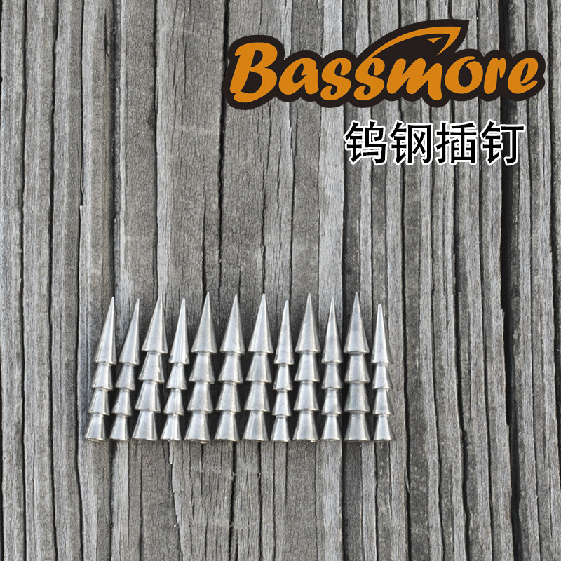 BASSMORE Tungsten Steel Inserts High Specific Gravity Tungsten Steel Small Black Clips Tungsten Steel Cranes Ned Fishing Group Non-copper Plumes Lead Cranes