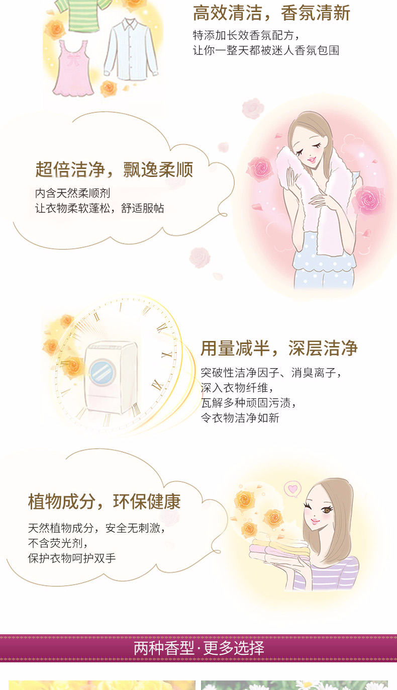 LION狮王 花果香 持久柔顺洗衣液 900g*3 图4