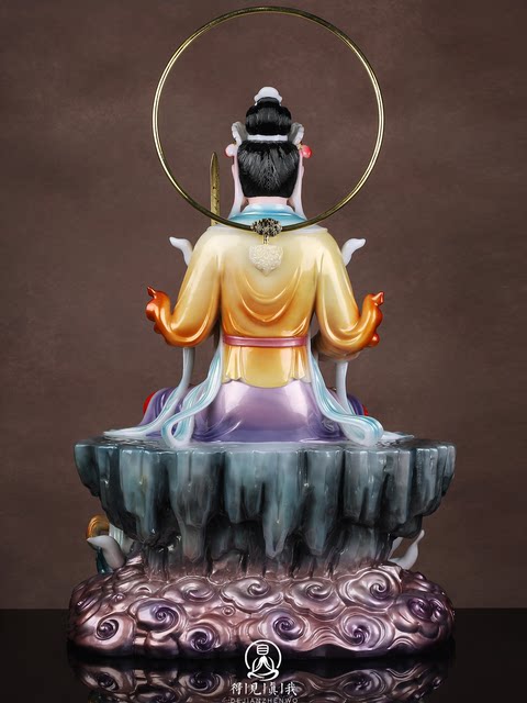 Manjushri Samantabhadra Buddha Statue Manjushri Bodhisattva Samantabhadra Statue White Marble Household Buddhist Hall Worship Manjushri Samantabhadra Ornaments