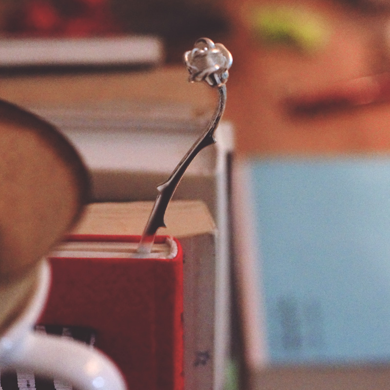 Domestic sterling silver rose bookmark little Prince send his wife to commemorate the birthday Valentine's Day gift gift