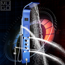 Muge intelligent thermostatic shower shower set European gold shower screen set copper faucet shower