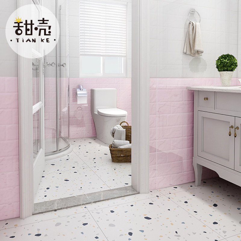 Concave and convex bread brick 300X600 kitchen Nordic tile macaron solid color I-word lattice brick powder room wall tile